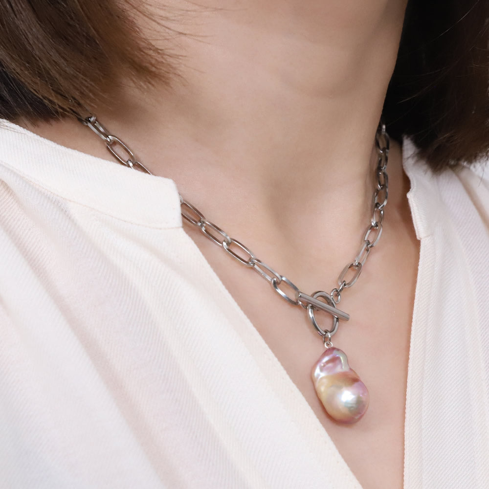 "S class" Natural Color Baroque Pearl Choker