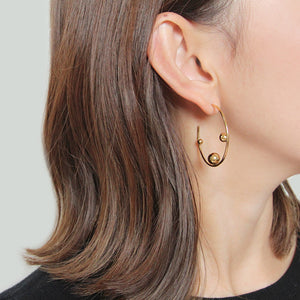 Hoop Metal Dots Earrings