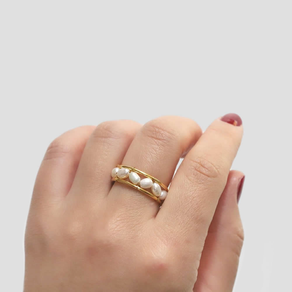 Sand Pearl Ring