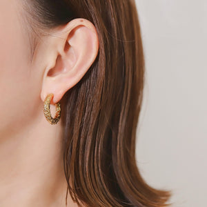 Texture Hoop Earrings