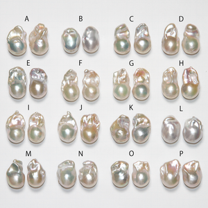 "S class" White Baroque Pearl Drop Earrings