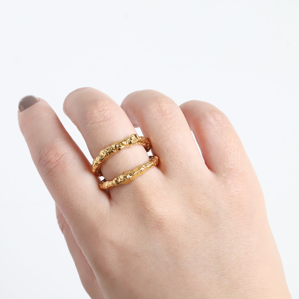Texture 2Line Ring