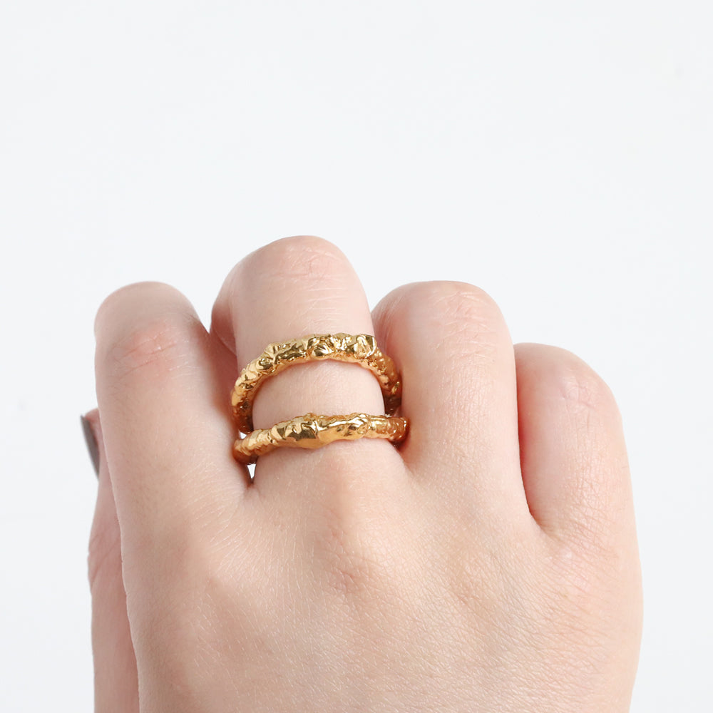 Texture 2Line Ring